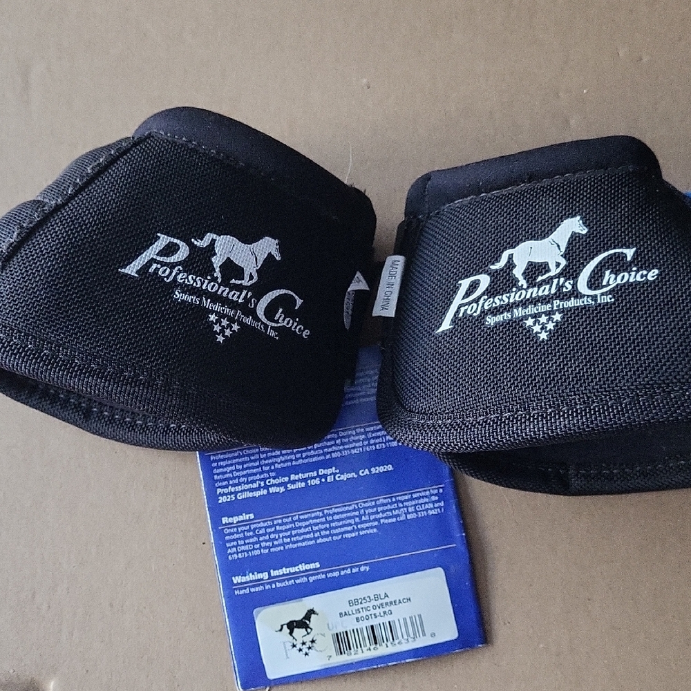 Professional's Choice Black Horse Boots Large